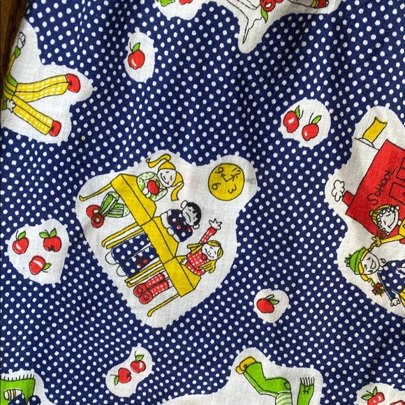 Blue with white polka dots, vintage Sears back to school dress, size 5. - Picture 4 of 16